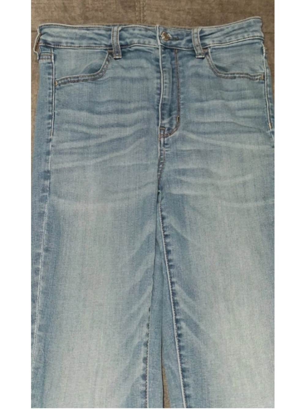American Eagle Women’s Light Blue Jeans Size 8 Length 23 Super Stretch - Picture 2 of 7